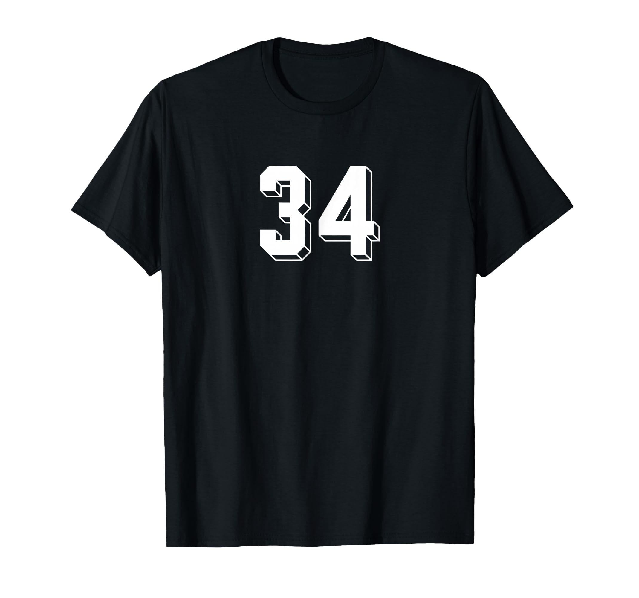 Number 34 80S 90S Soccer Team Jersey T-Shirt - Minimalist Print Unisex