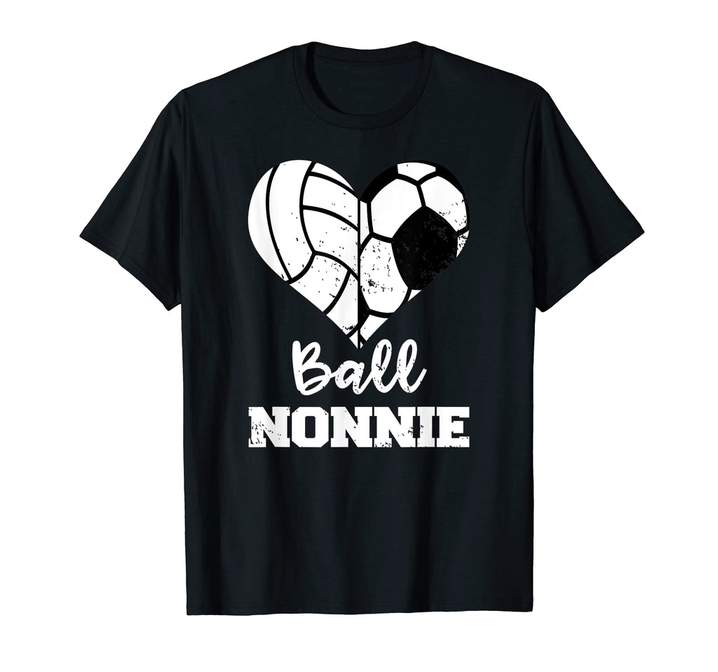 Ball Nonnie Heart Funny Soccer T-Shirt - Fun Novelty Design for Adults