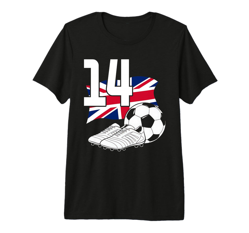 14 Soccer Birthday Gift Soccer Fan T-Shirt - Minimalist Print Men Women