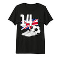14 Soccer Birthday Gift Soccer Fan T-Shirt - Minimalist Print Men Women