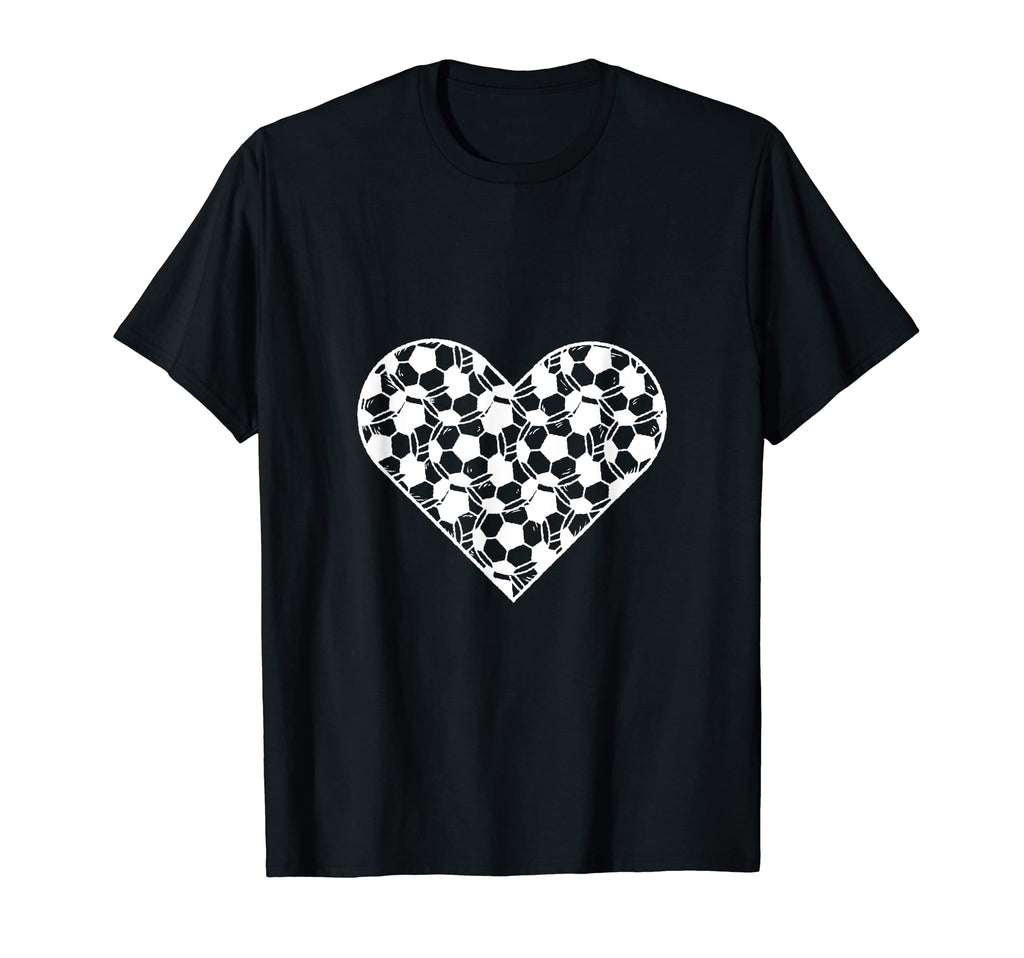 I Love Soccer Heart Shaped Soccer Ball T-Shirt - Fun Novelty Design Unisex