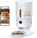 Automatic Cat Feeder with Camera - 5G WiFi Timed Cat Food Dispenser, 1080P HD Video with Night Vision, 1-15 Meals, 1-99 Portions, 2-Way Audio, Keeps Dry Food Fresh, 5L Auto Pet Feeder Also for Dogs