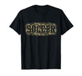 Camo Soccer Camourflage Badge Player T-Shirt - Trendy Graphic for Adults