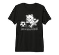 Soccer Kawaii Cat Footballer Goal T-Shirt - Streetwear Style Men Women