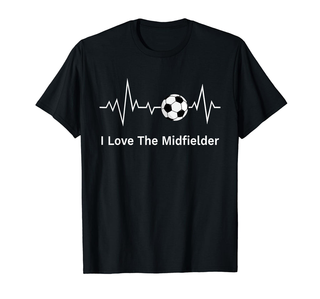 Soccer Coach I Love Midfielder Heartbeat T-Shirt - Streetwear Style Unisex