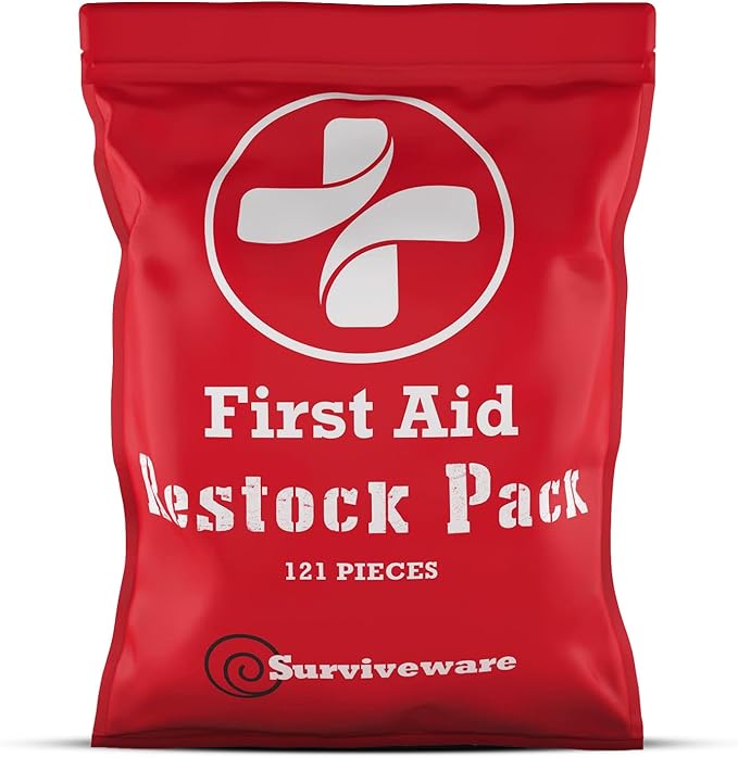 Surviveware Comprehensive Premium Survival First Aid Kit | 98 Pcs Comprehensive Survival Medical Emergency Kit for Travel Camping Gear, Home Essentials Outdoor Emergencies