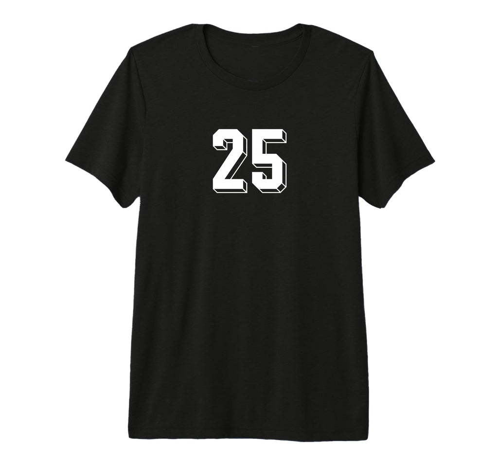 Number 25 80S 90S Soccer Team Jersey T-Shirt - Minimalist Print Men Women
