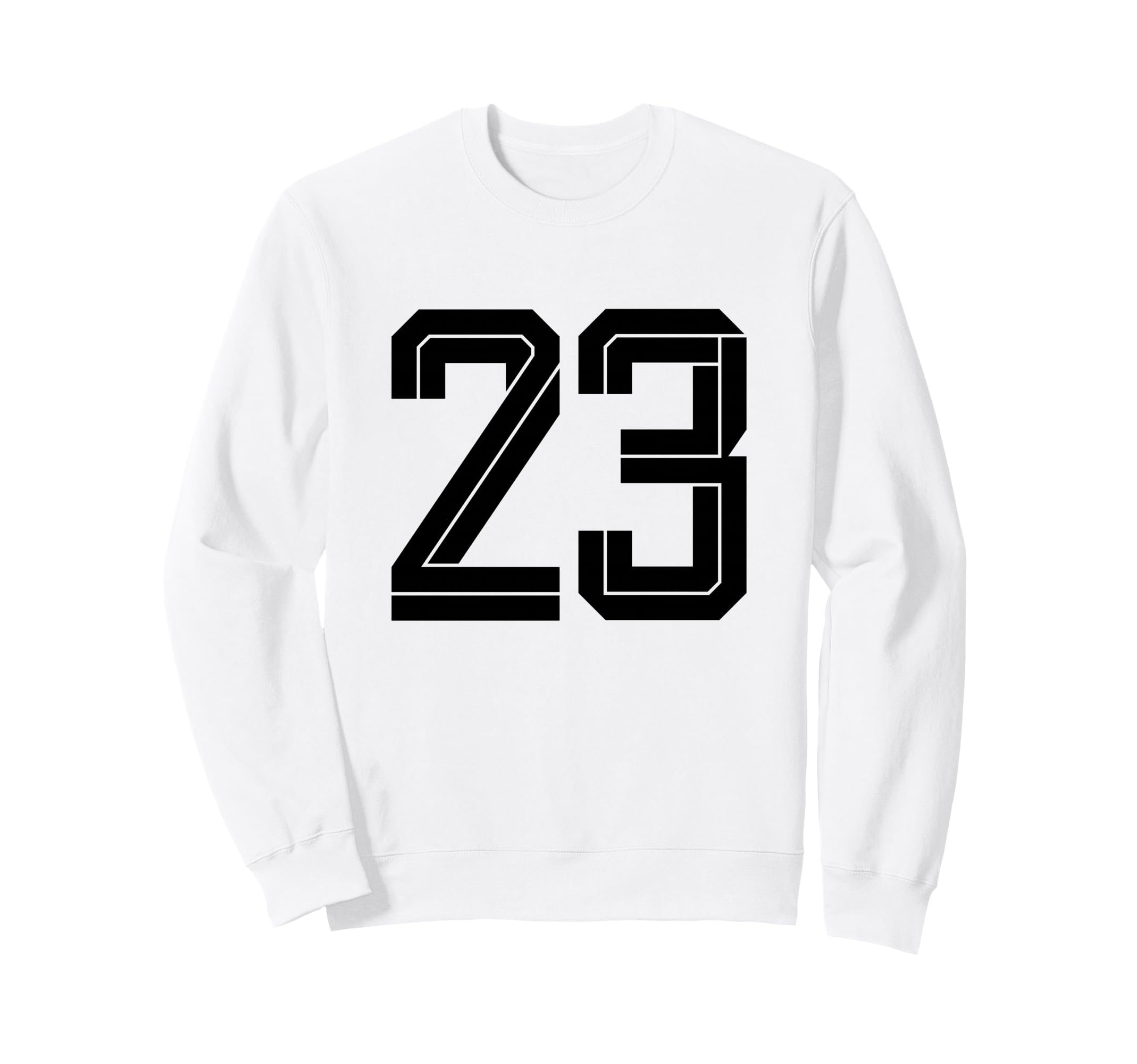23 White Number 23 Sports Fan Sweatshirt - Fun Novelty Design Men Women