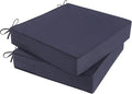 Outdoor Chair Cushions Set of 2 for Patio Furniture 24x24x4 Inch Waterproof Patio Chair Cushion 3 Year Color Fastness Square Elastic Foam Garden Sofa Couch Pads with Ties and Handle,Grey