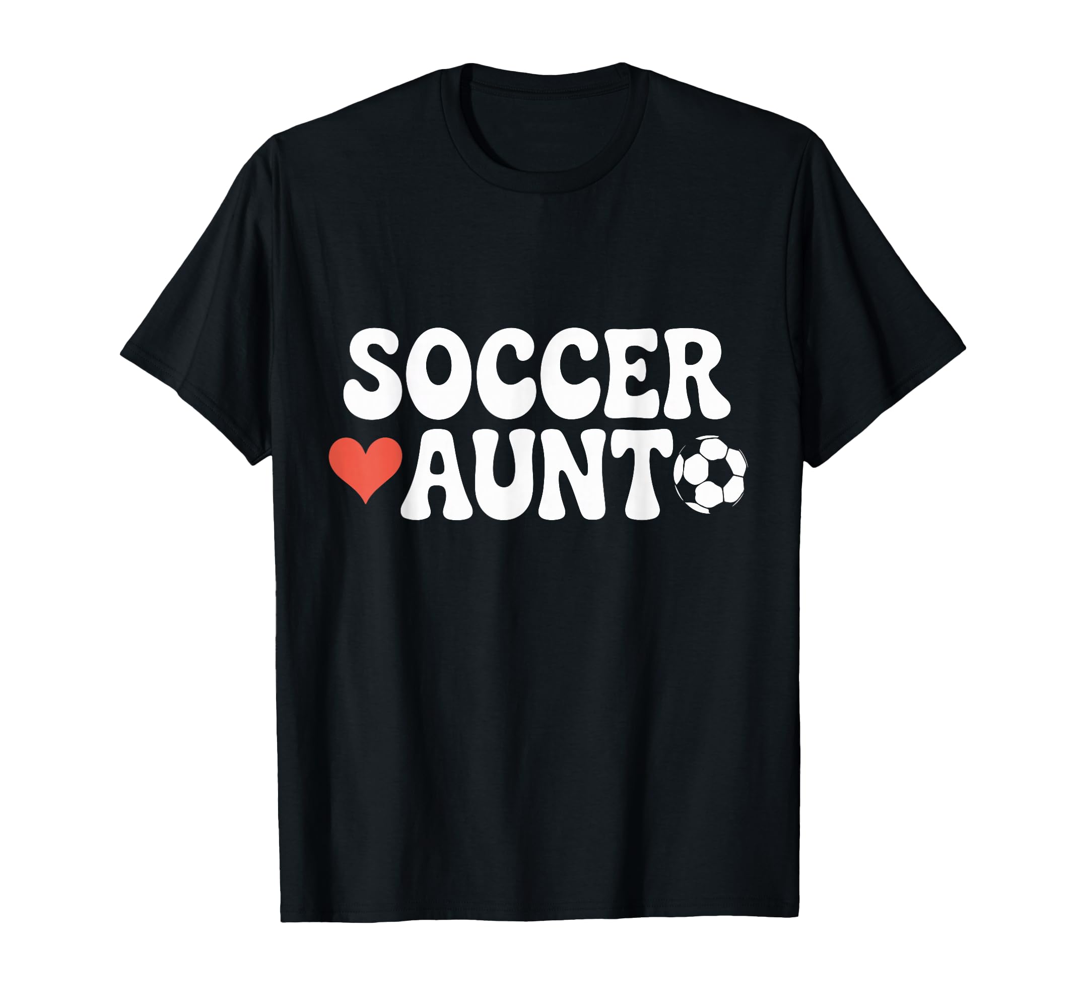 Proud Soccer Aunt Family Sport Groovy T-Shirt - Minimalist Print Men Women