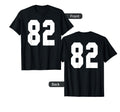 82 Team Sports Jersey Front Back Number T-Shirt - Streetwear Style Unisex