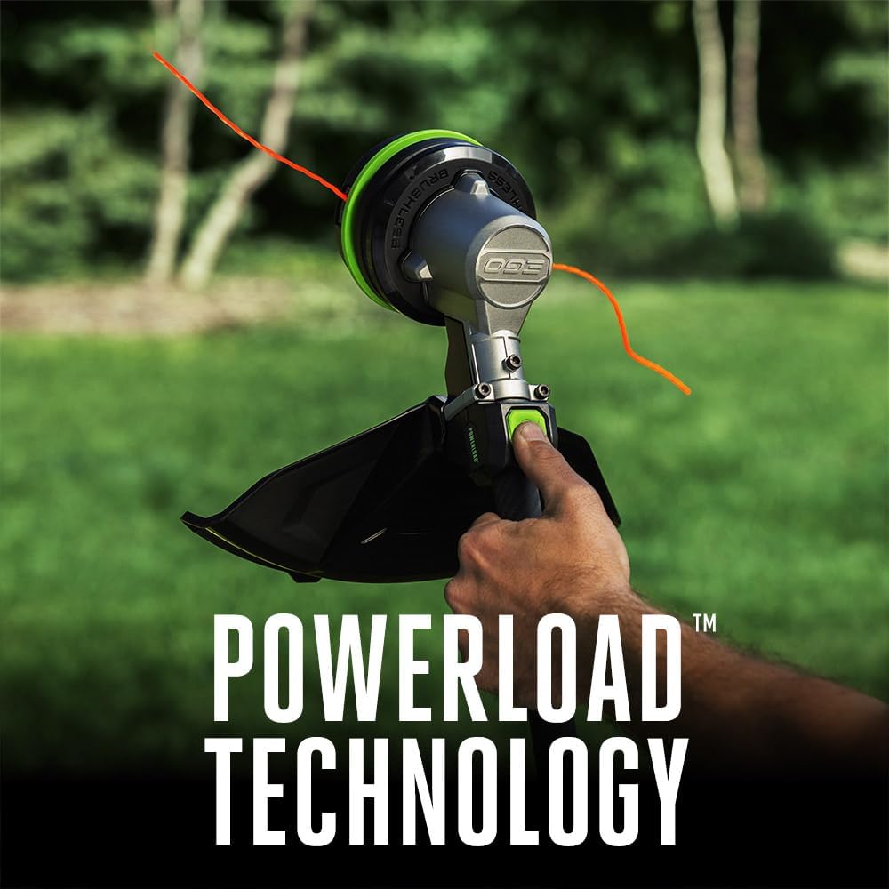 EGO POWER+ String Trimmer, Battery Powered, 16" Trimmer for Weeds and Grass with POWERLOAD, Telescopic Carbon Fiber Shaft, Battery and Charger Not Included - ST1610T