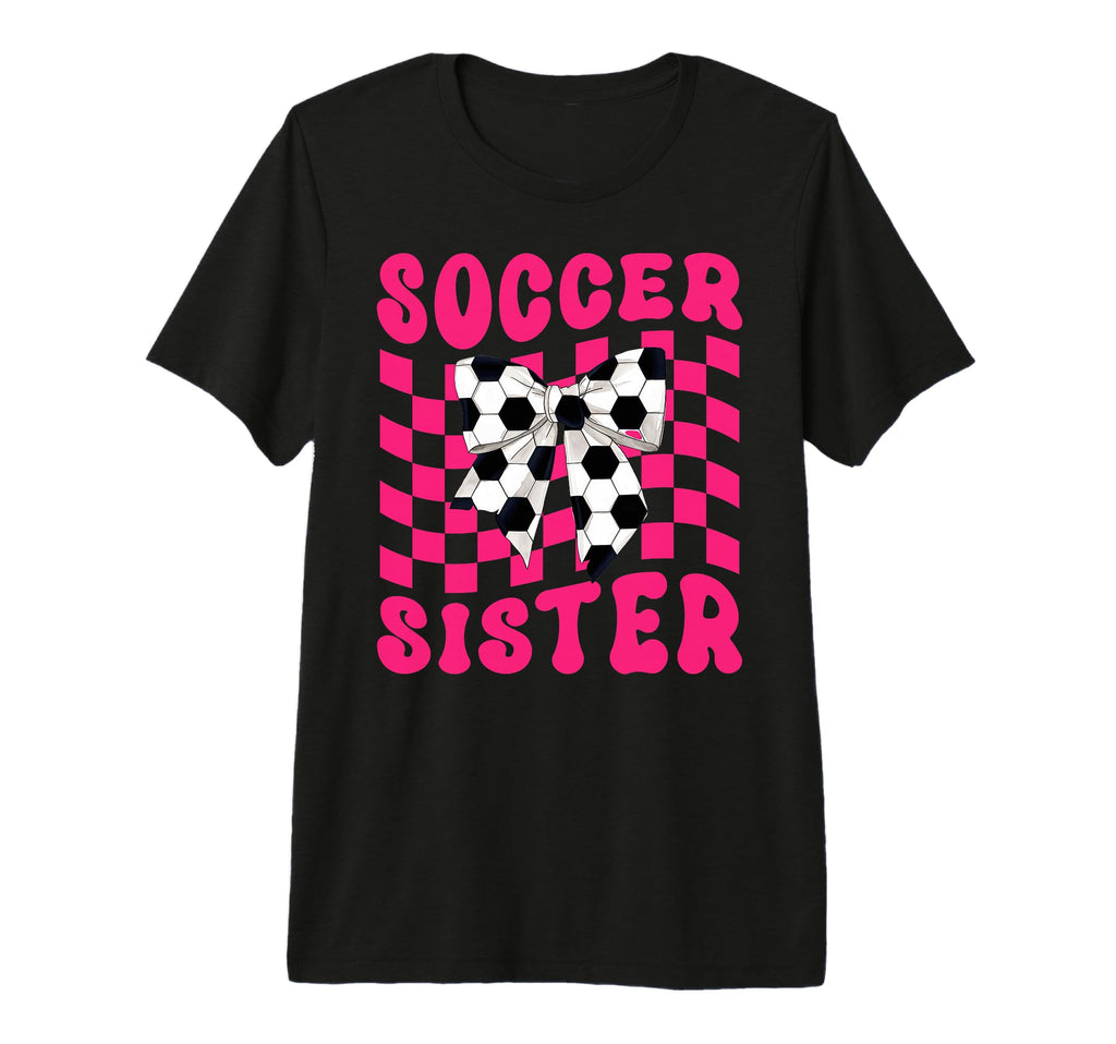 Soccer Sister Coquette Bow Game Day Fun T-Shirt - Streetwear Style Unisex