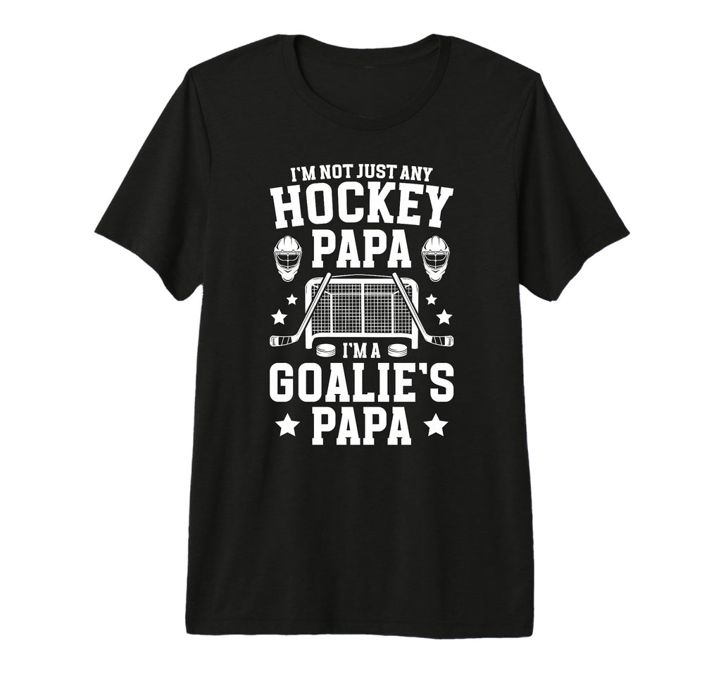 Mens Im Hockey Goalie Papa Ice Hockey T-Shirt - Custom Art Print Unisex