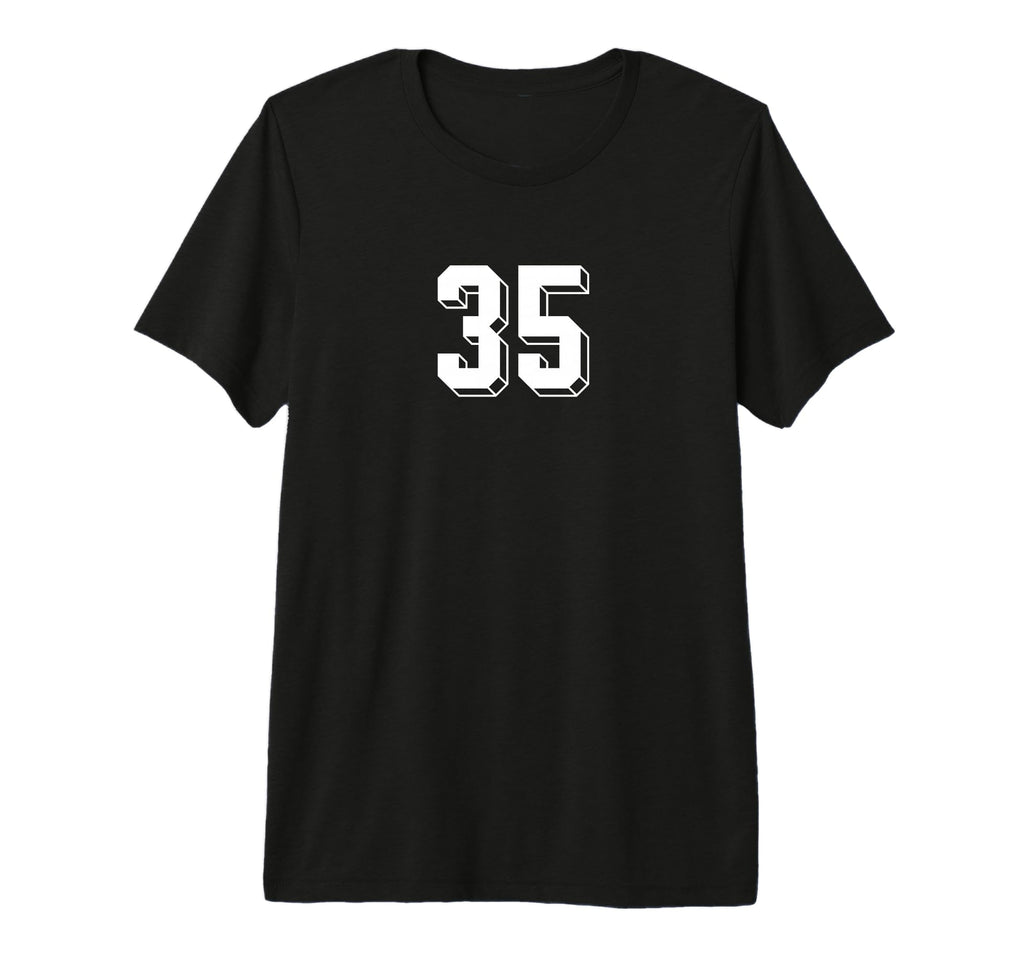Number 35 80S 90S Soccer Team Jersey T-Shirt - Streetwear Style for Adults