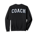 Coach Sports Trainer Varsity White Sweatshirt - Aesthetic Graphic Unisex