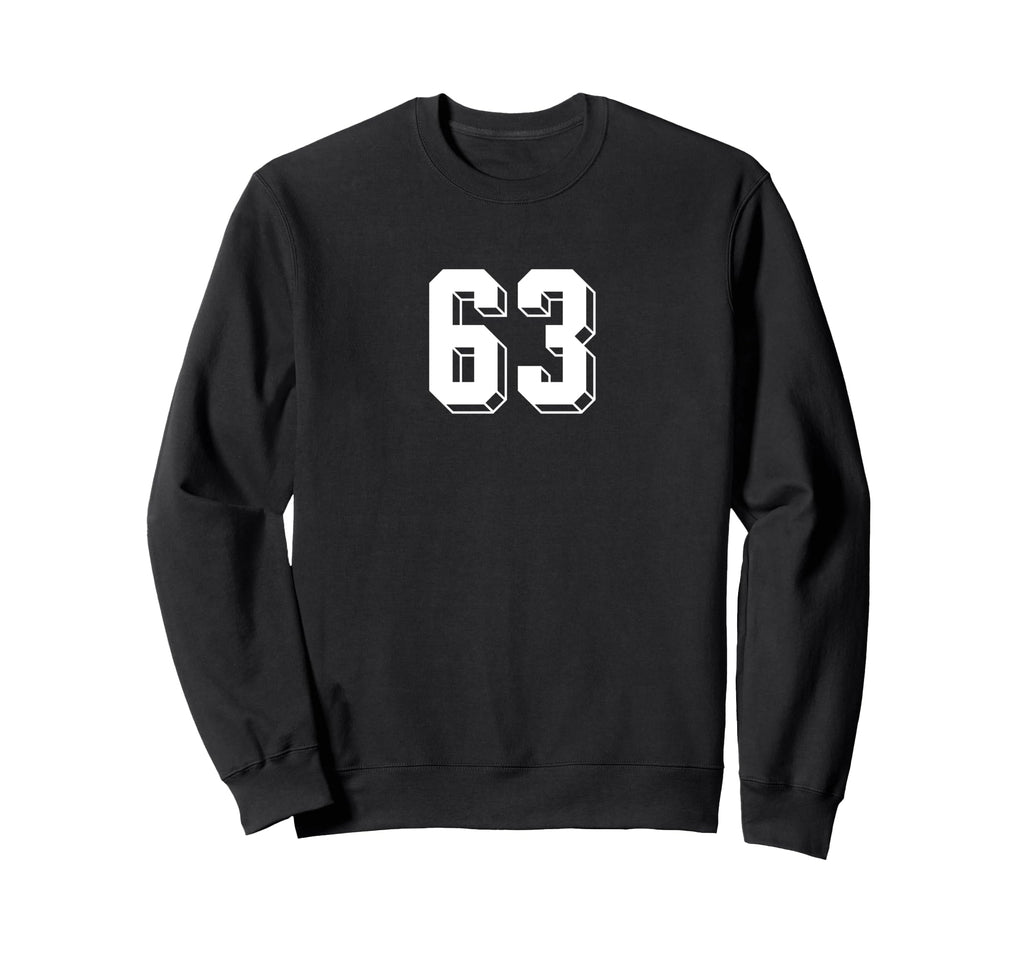 Number 63 80S 90S Soccer Team Sweatshirt - Casual Everyday Wear for Adults