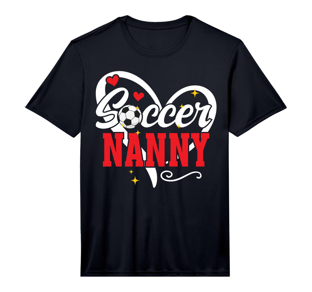 Mens Soccer Nanny Heart Grandma Nanny T-Shirt - Streetwear Style Unisex