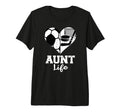 Aunt Life Soccer Hockey Heart Split T-Shirt - Streetwear Style Men Women