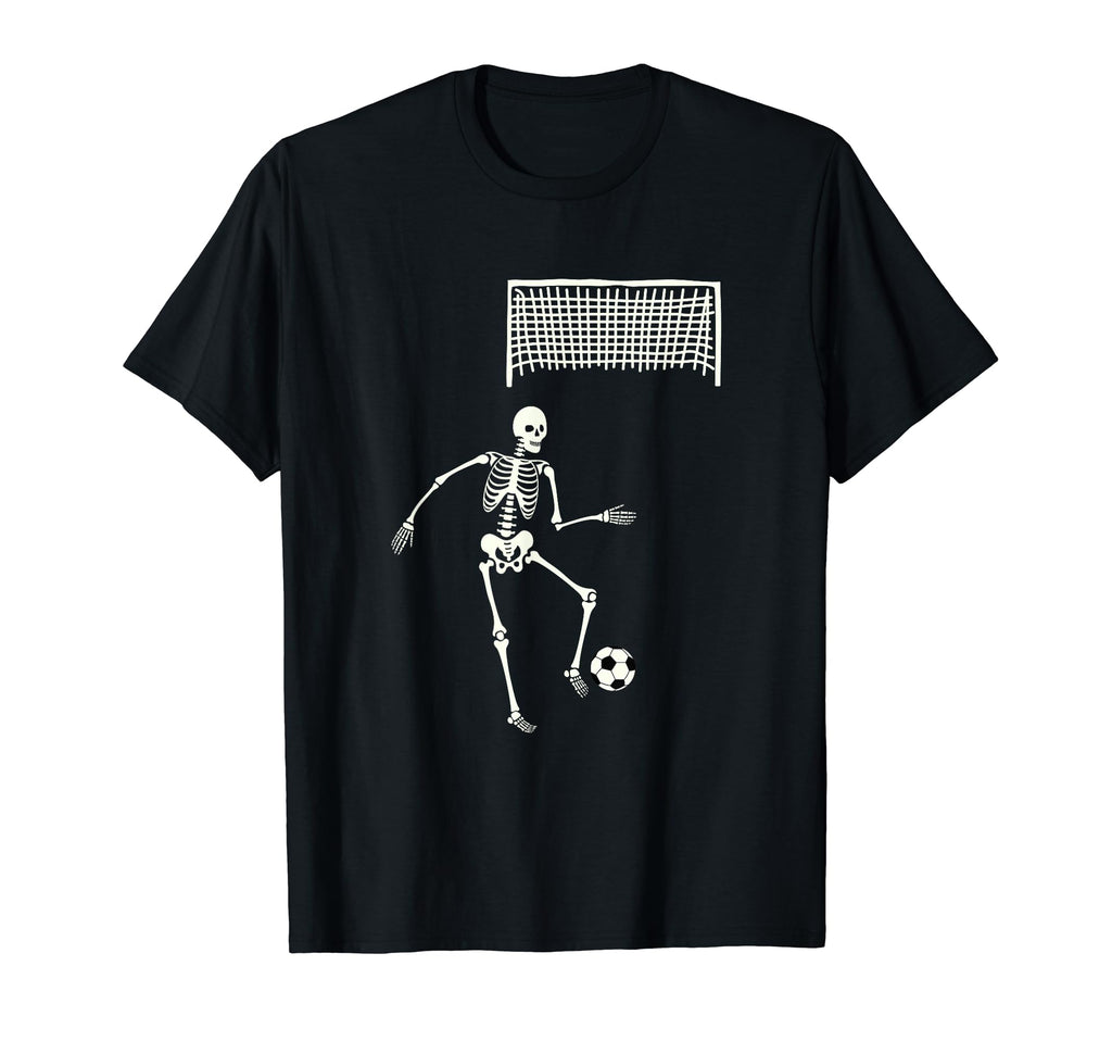 Skeleton Playing Soccer Football Sport T-Shirt - Trendy Graphic Unisex