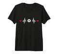 Heartbeat Soccer Sports Player T-Shirt - Casual Everyday Wear Men Women