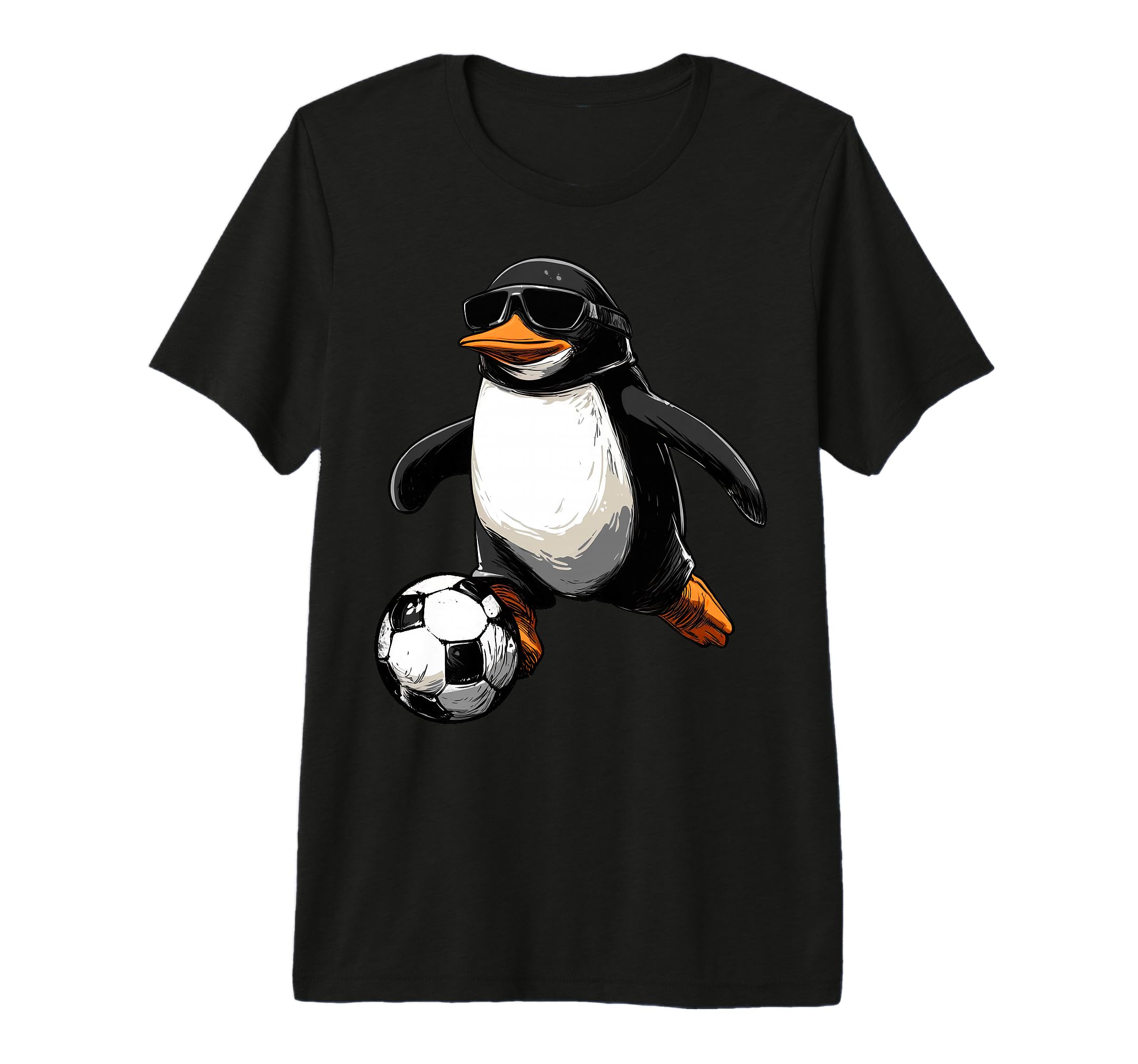 Penguin Football Tri Blend T-Shirt - Casual Everyday Wear Unisex