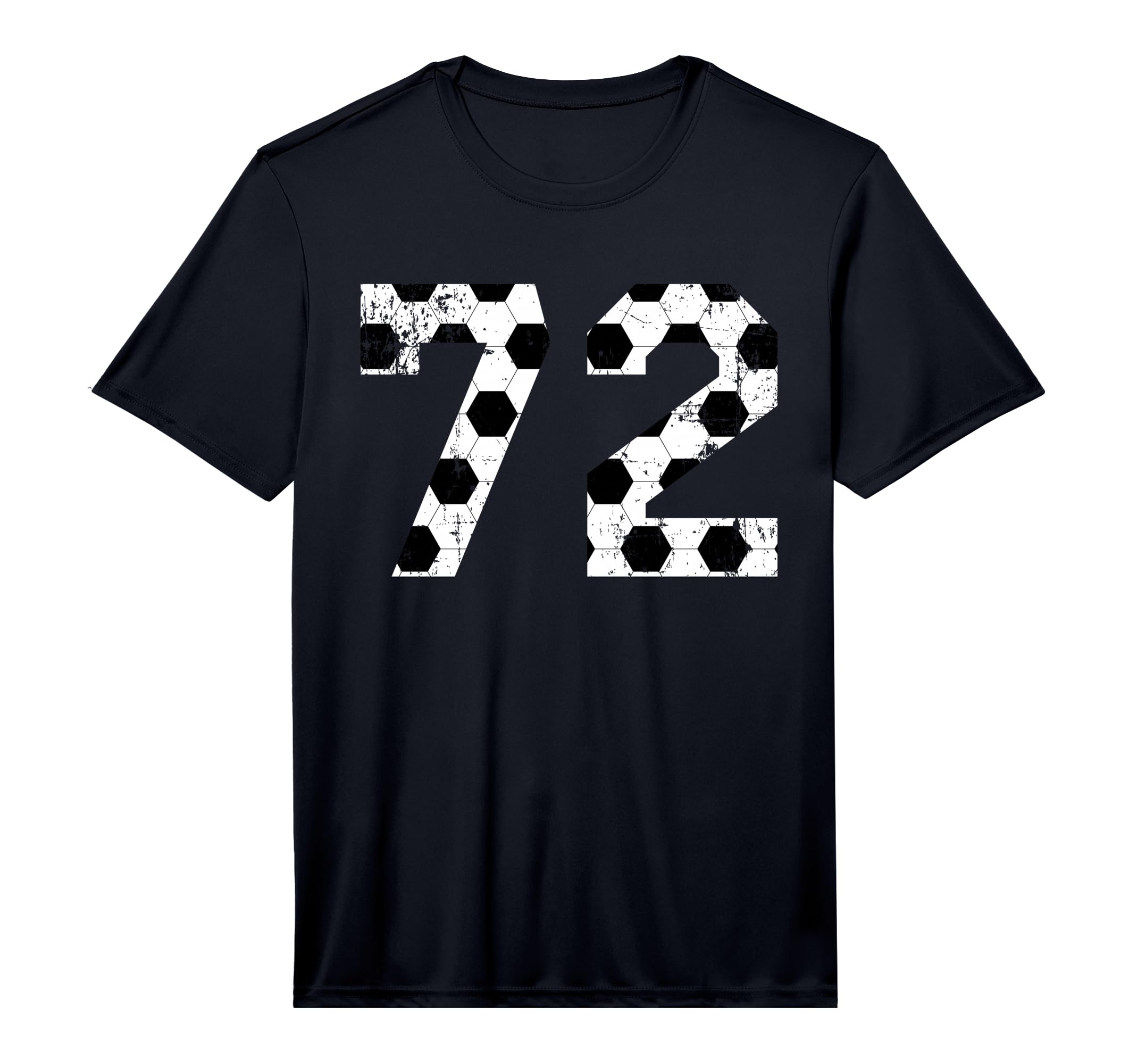 Soccer 72 Jersey Number Performance T-Shirt - Aesthetic Graphic for Adults