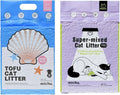 Tofu Cat Litter Natural Clumping Tofu Cat Litter 5.5lb/88oz 5 Scents (Ocean Fresh + Mixed, 2 Pack)