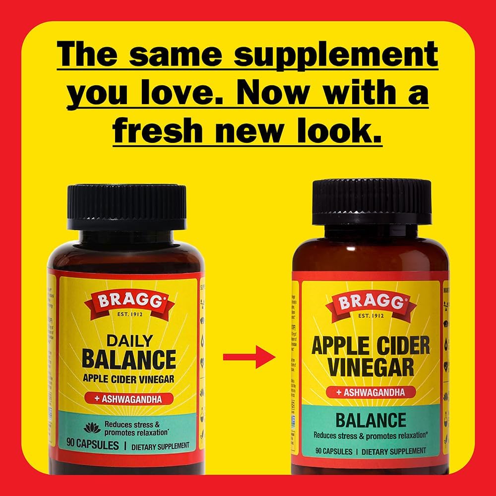 Bragg - Balance - Apple Cider Vinegar & Ashwagandha Capsules, 90 ct.