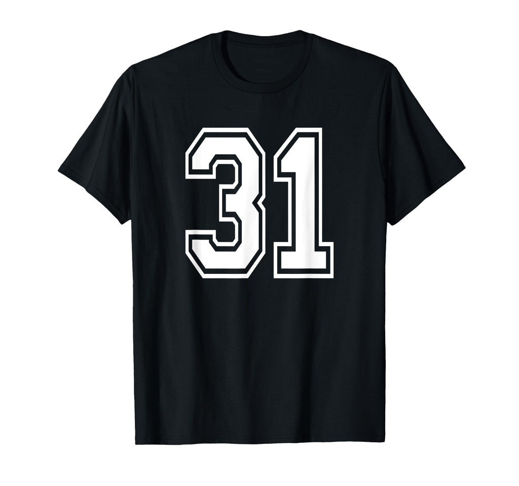 Number 31 Numbered Uniform Sports Jersey T-Shirt - Trendy Graphic Unisex