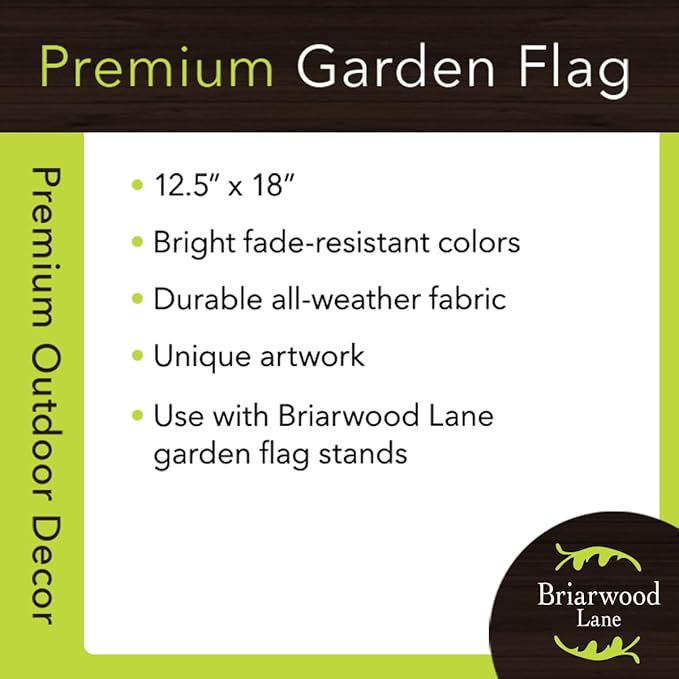 Briarwood Lane Winter Wreath Monogram Letter F Garden Flag