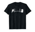Lacrosse Goalie Heartbeat Ekg T-Shirt - Minimalist Print for Adults
