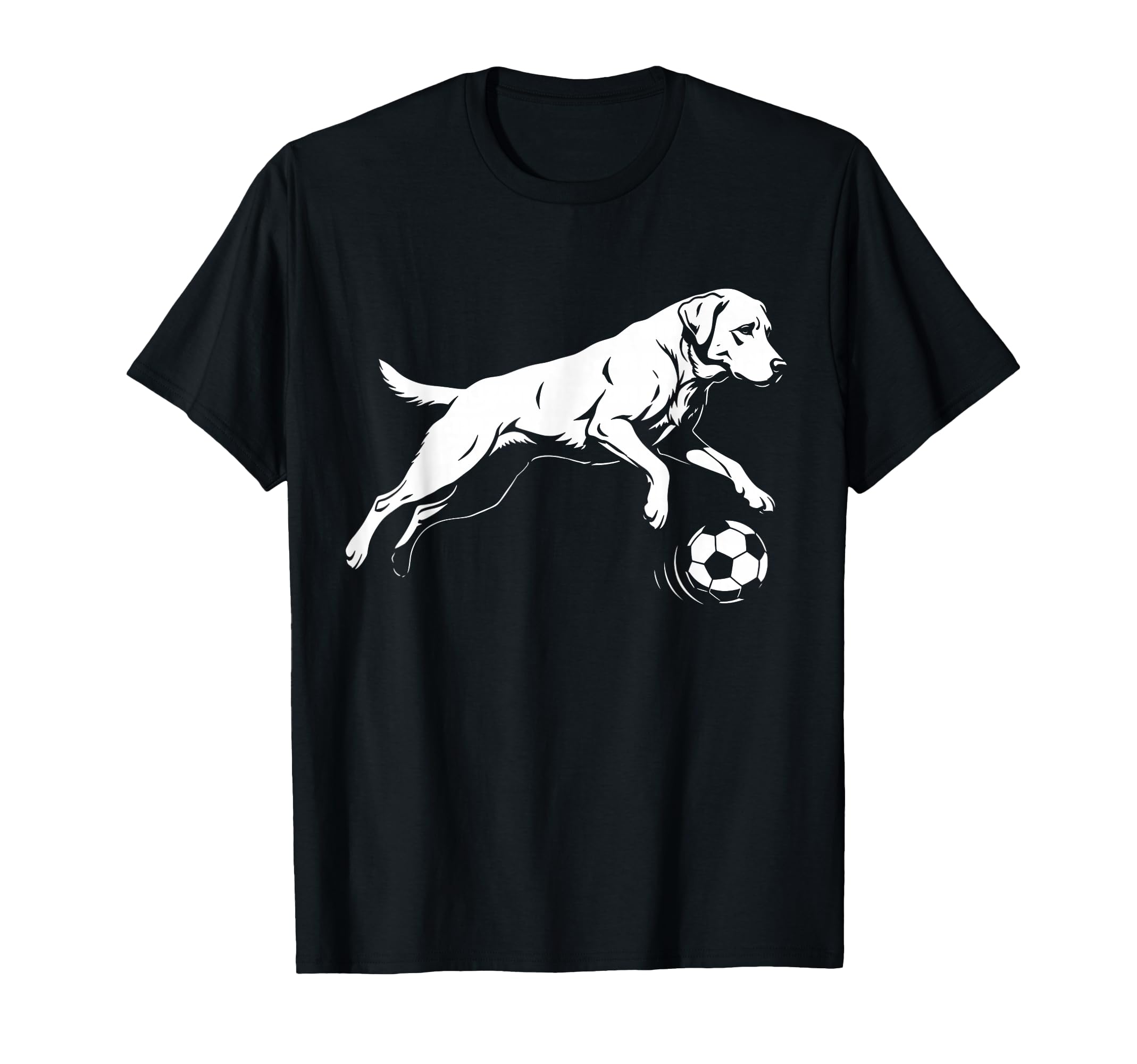 Soccer Labrador Retriever Funny Dog T-Shirt - Minimalist Print for Adults