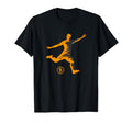 Bitcoin Soccer Player Distressed T-Shirt - Minimalist Print Unisex