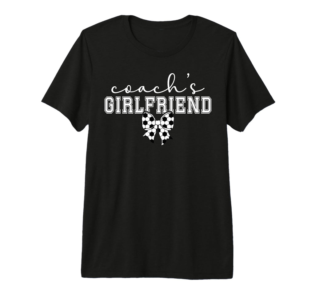 Soccer Coachs Girlfriend Coquette T-Shirt - Trendy Graphic Men Women