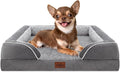Comfort Expression Small Dog Beds Waterproof Orthopedic Foam Dog Sofa Beds for Small Dogs Comfy Pet Bed with Washable Removable Cover & Non-Slip Bottom(X-Small,Grey)