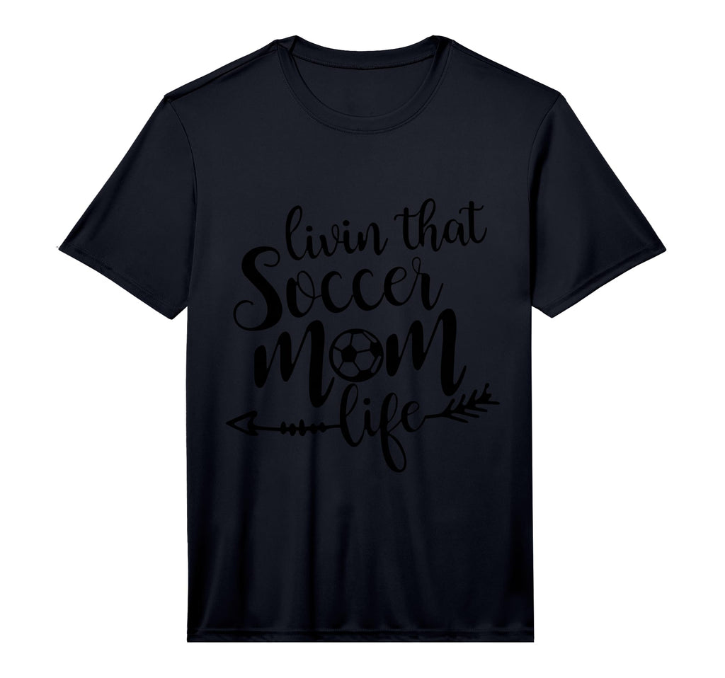 Mens Livin That Soccer Mom Life Sport T-Shirt - Graphic Print Unisex