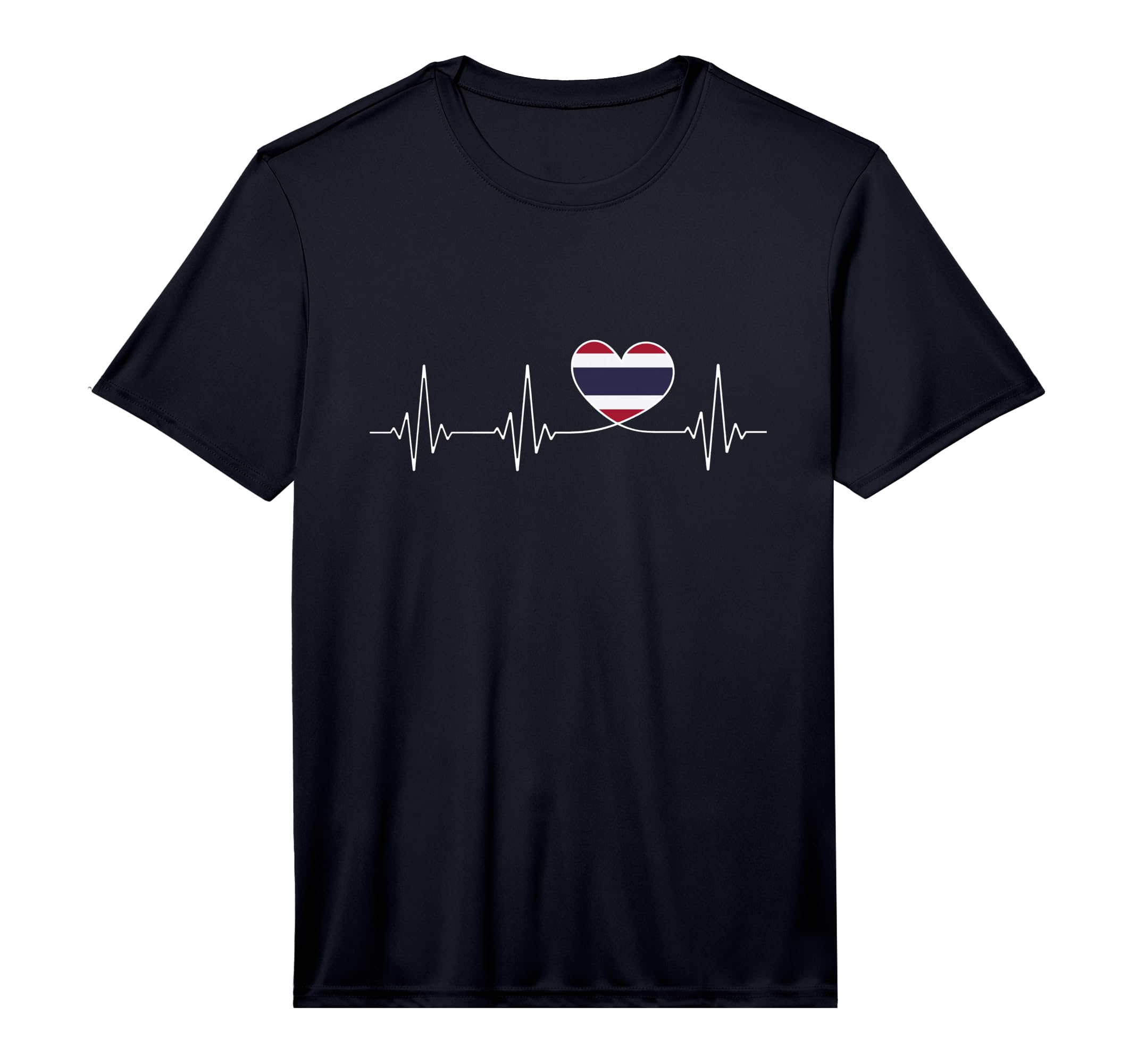 Thailand Love Heartbeat And Thai Flag T-Shirt - Trendy Graphic Men Women
