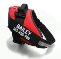 PawPawify Custom No Pull Dog Harness with Name and Phone Number, Heavy Duty Personalized Pet Vest to Prevent Tugging, Pulling, or Choking, Training and Walking (Red, XS (5-9LBS))