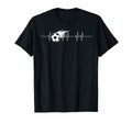 Heart Line Football Player Heartbeat T-Shirt - Graphic Print for Adults