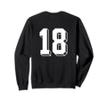 Number 18 Backside 80S 90S Team Sweatshirt - Trendy Graphic Men Women