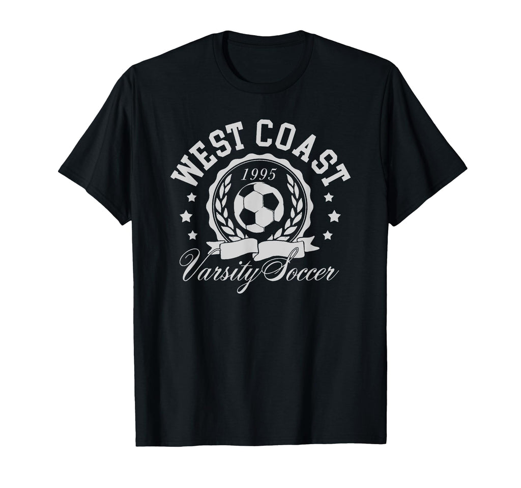 Trendy West Coast Varsity Soccer T-Shirt - Casual Everyday Wear Men Women