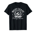 Trendy West Coast Varsity Soccer T-Shirt - Casual Everyday Wear Men Women