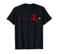 Soccer Heartbeat Pulse Line Silhouette T-Shirt - Trendy Graphic Unisex