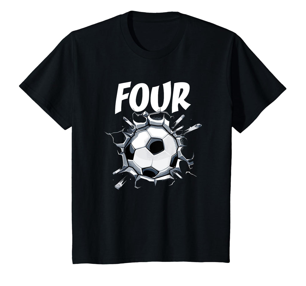 4 Year Old Soccer Birthday Party Theme T-Shirt - Fun Novelty Design Unisex