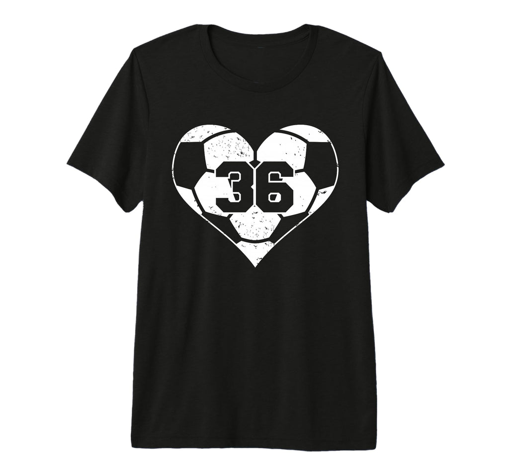 Soccer Number 36 Jersey Funny Soccer T-Shirt - Novelty Apparel Men Women