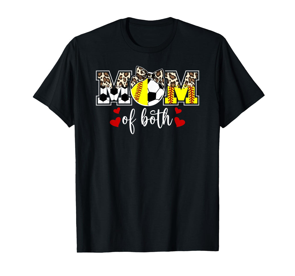 Mom Both Softball Soccer Mom Soccer T-Shirt - Minimalist Print Men Women