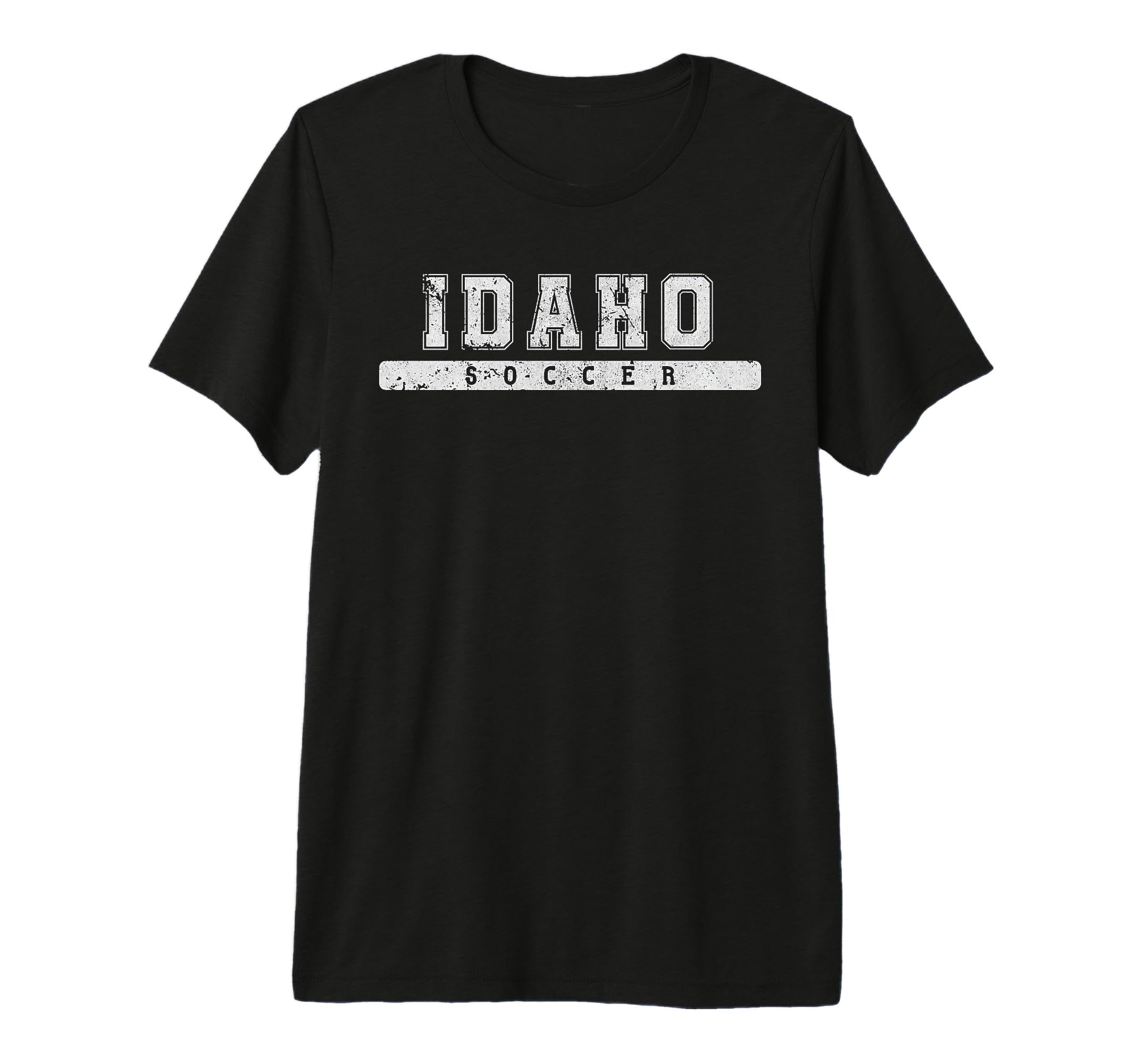 Idaho Soccer White Text Tri Blend T-Shirt - Minimalist Print Men Women