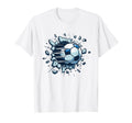 Soccer Ball Break Wall Soccer Sport T-Shirt - Unique Graphic Unisex