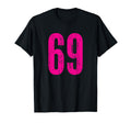 Number 69 Distressed Sport Team Player T-Shirt - Unique Graphic Unisex
